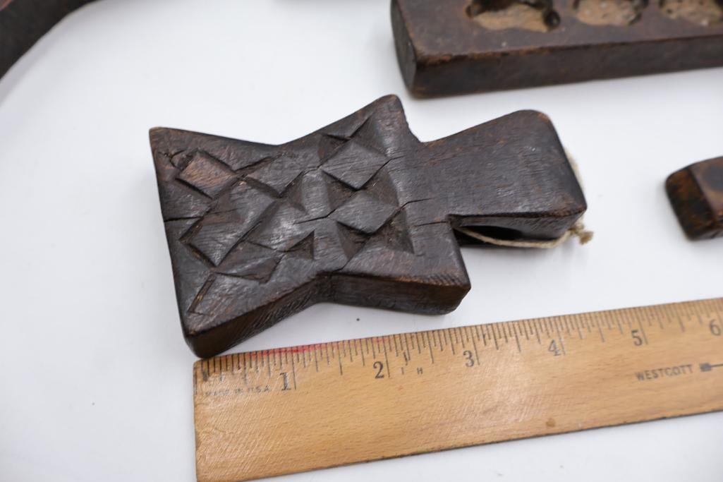 Antique, hand-carved wooden molds - 9