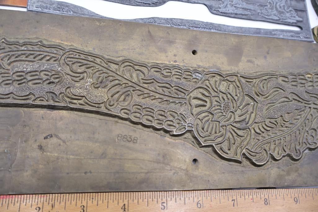 Collection of vintage metal printer blocks and letterpress plates - 14