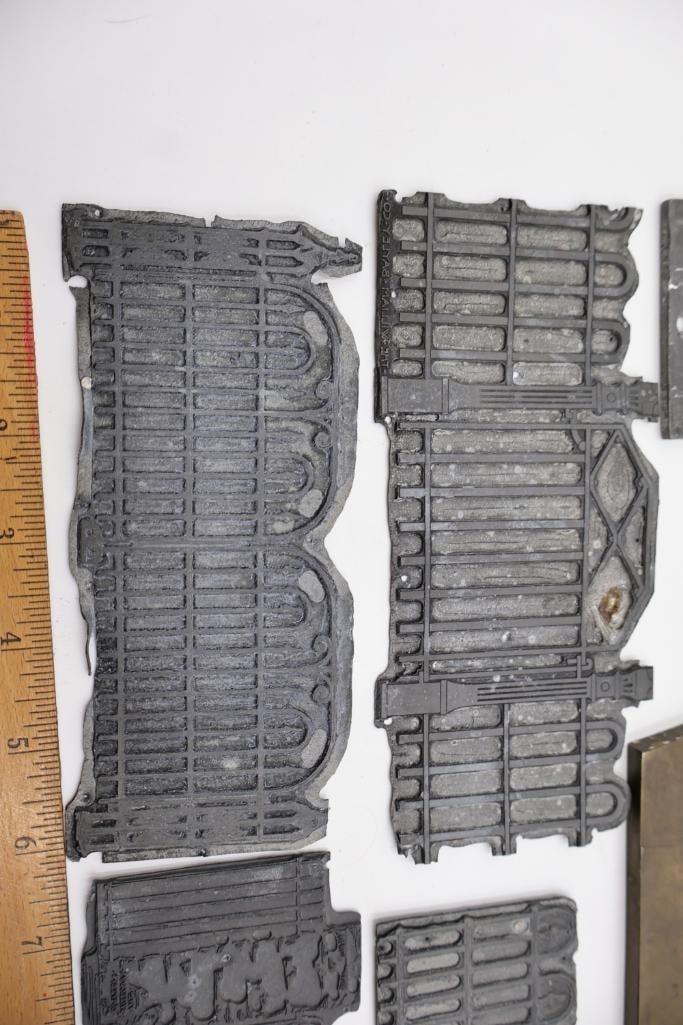 Collection of vintage metal printer blocks and letterpress plates - 5