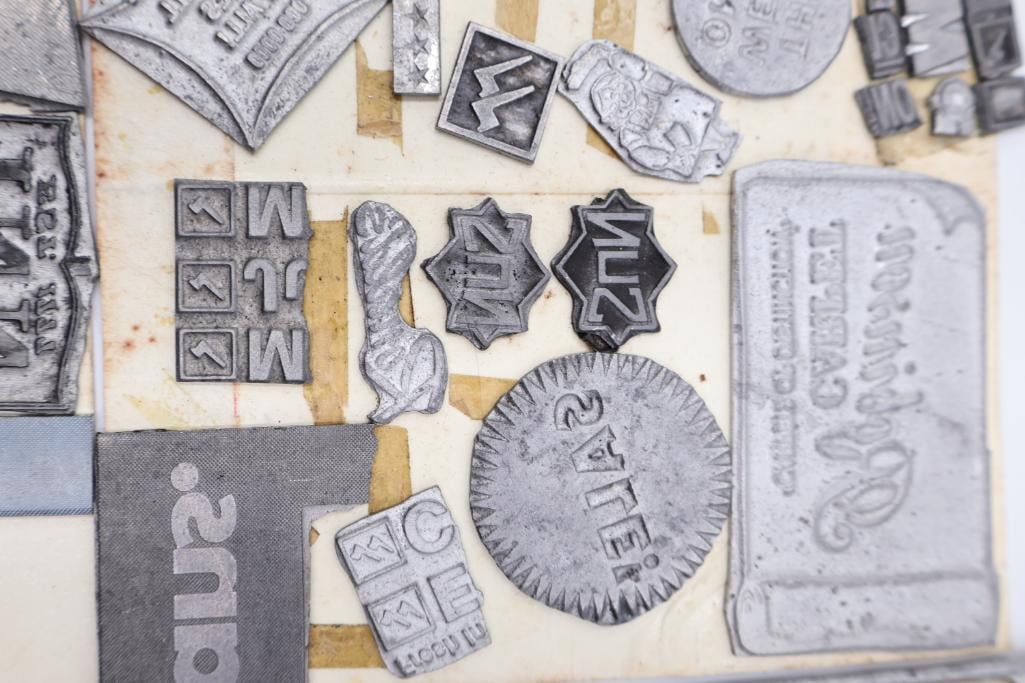 Large Collection of Vintage Printing Blocks, Letterpress Type & Advertising Cuts - 14