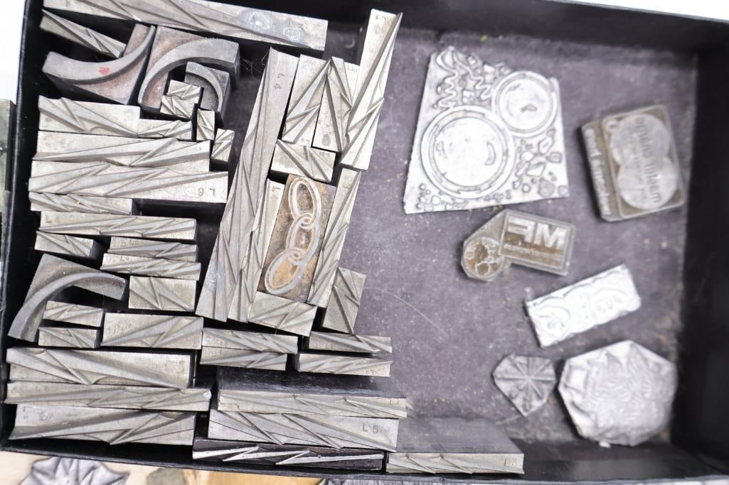 Large Collection of Vintage Printing Blocks, Letterpress Type & Advertising Cuts - 15