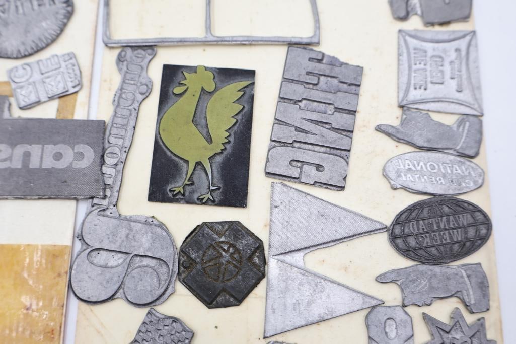 Large Collection of Vintage Printing Blocks, Letterpress Type & Advertising Cuts - 18