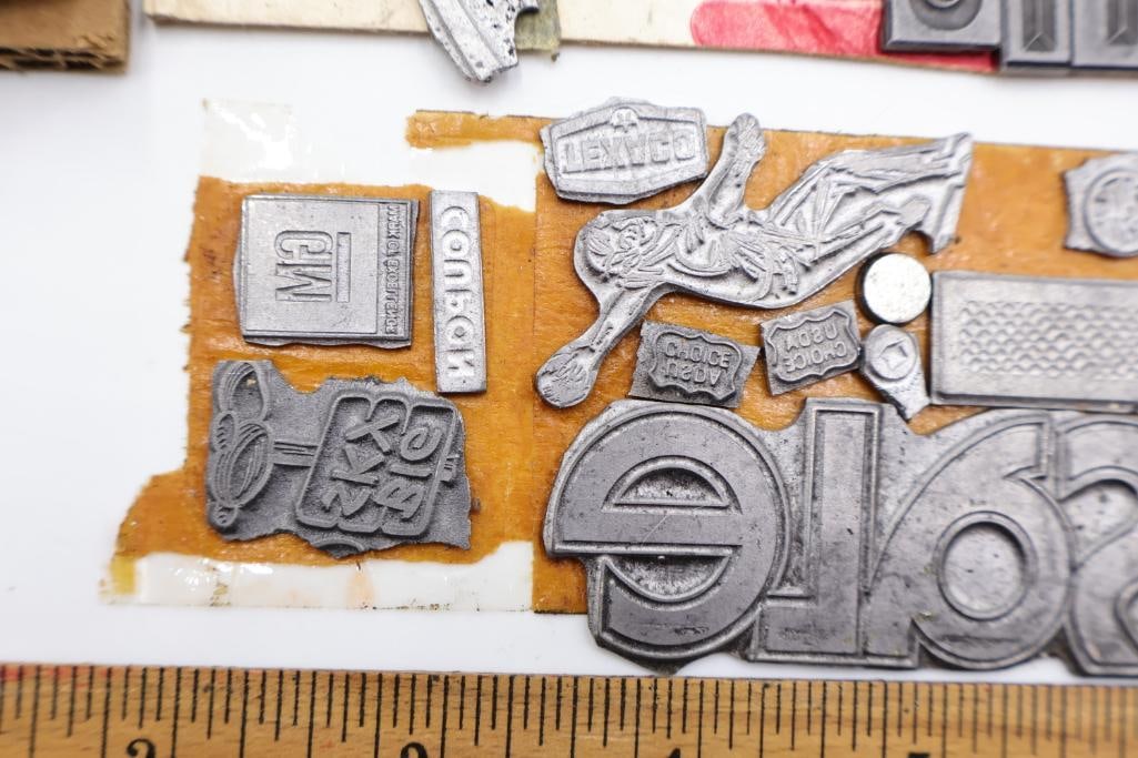 Large Collection of Vintage Printing Blocks, Letterpress Type & Advertising Cuts - 3