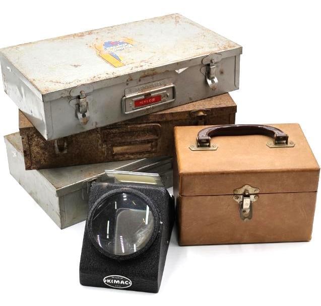 Large Collection of Vintage Glass Slides, Storage Cases & Viewer Magnifier (1 of 20)