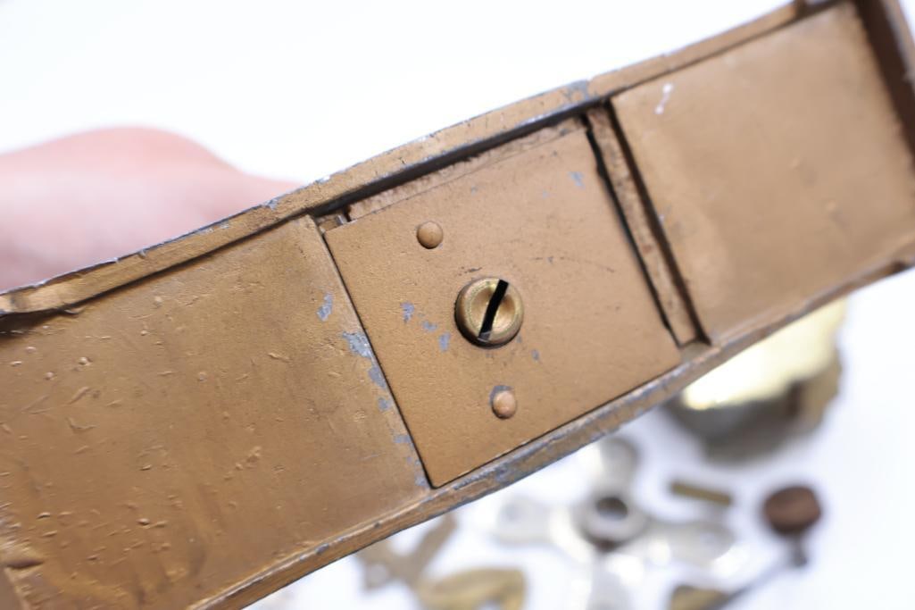 Collection of Antique Brass & Cast Iron Hardware, Escutcheons & Furniture Parts - 13