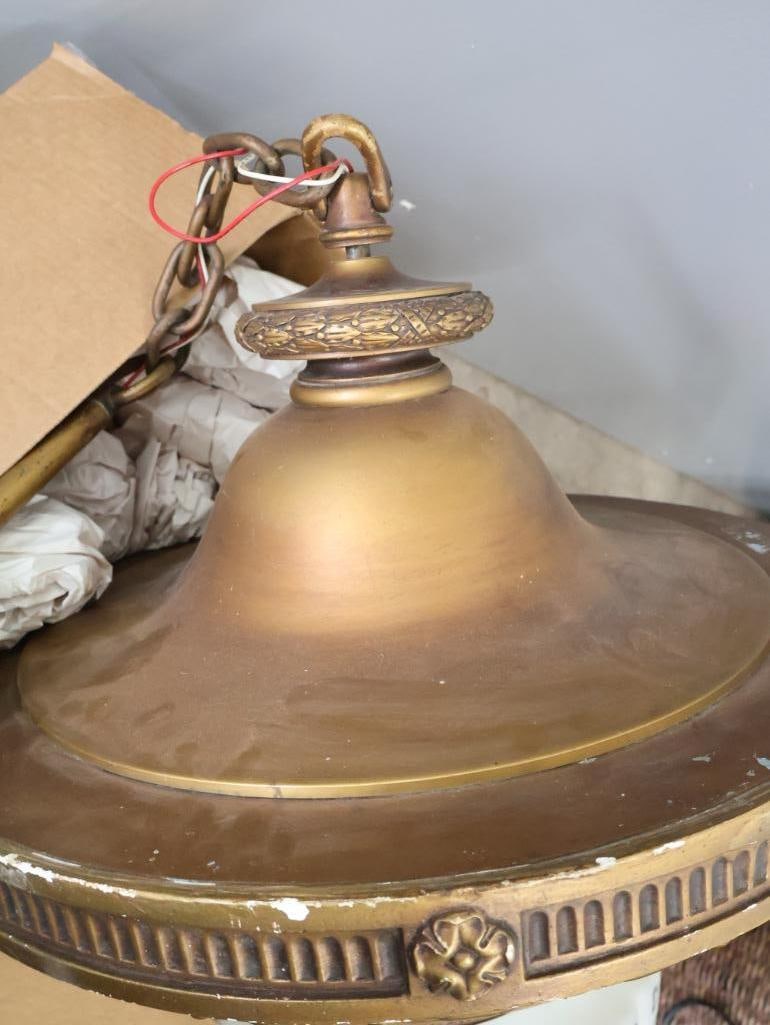 Historical Neoclassical Pendant Light from Original Salem Library Location - 10