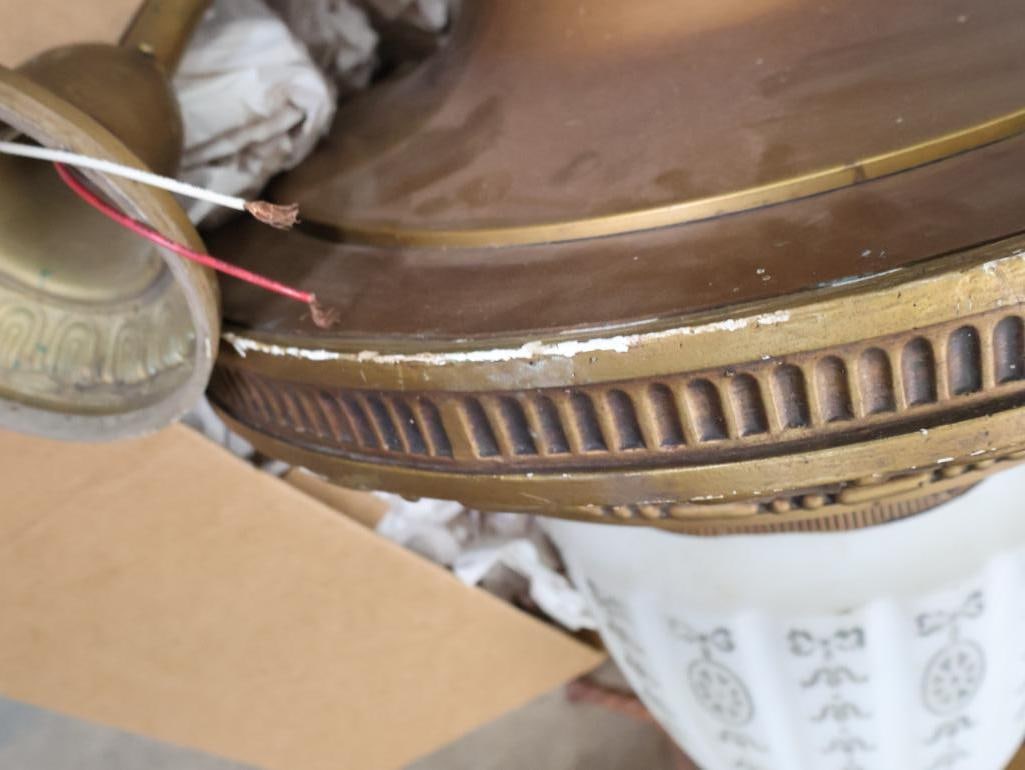 Historical Neoclassical Pendant Light from Original Salem Library Location - 11