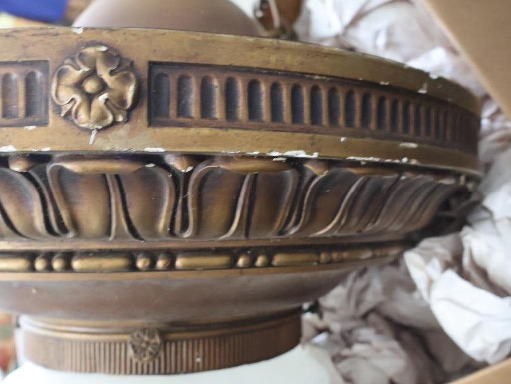 Historical Neoclassical Pendant Light from Original Salem Library Location - 12