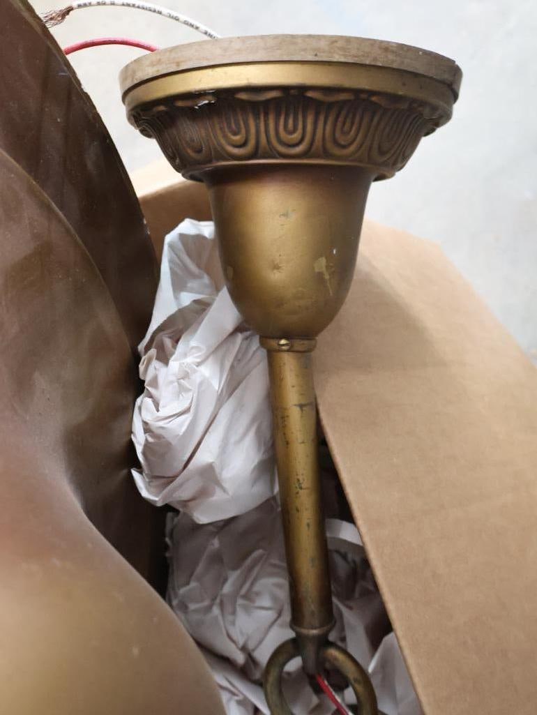 Historical Neoclassical Pendant Light from Original Salem Library Location - 15