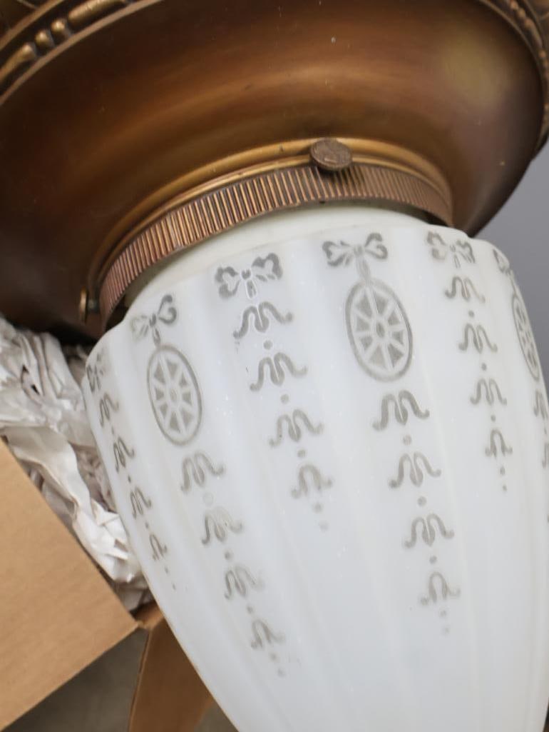 Historical Neoclassical Pendant Light from Original Salem Library Location - 6