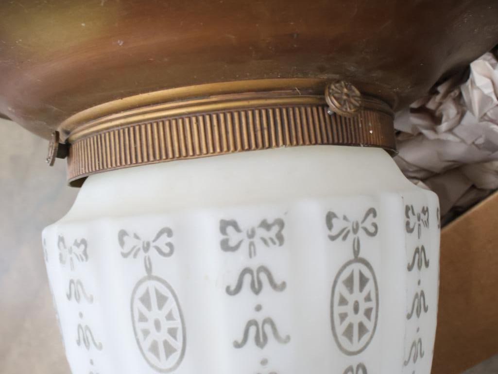Historical Neoclassical Pendant Light from Original Salem Library Location - 7