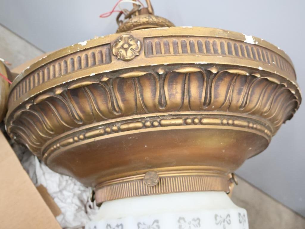 Historical Neoclassical Pendant Light from Original Salem Library Location - 8