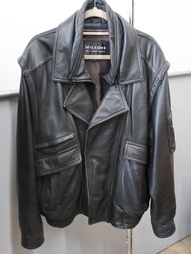 Wilsons Black Leather Bomber Style Jacket (1 of 8)