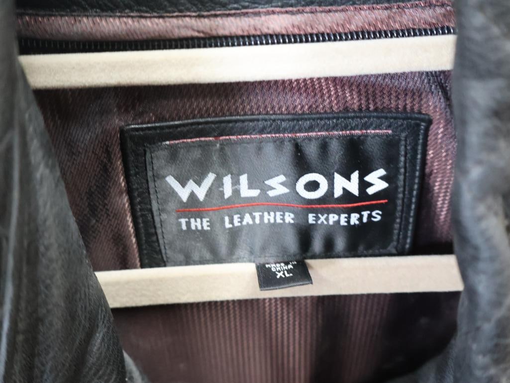 Wilsons Black Leather Bomber Style Jacket - 2