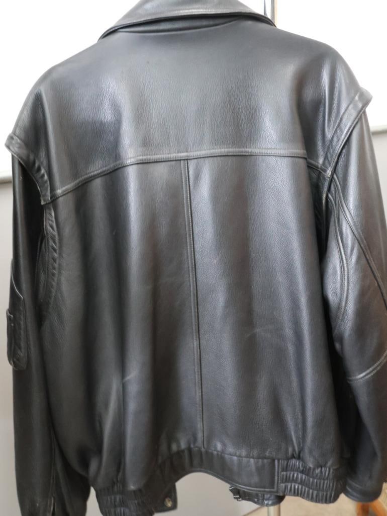 Wilsons Black Leather Bomber Style Jacket - 7