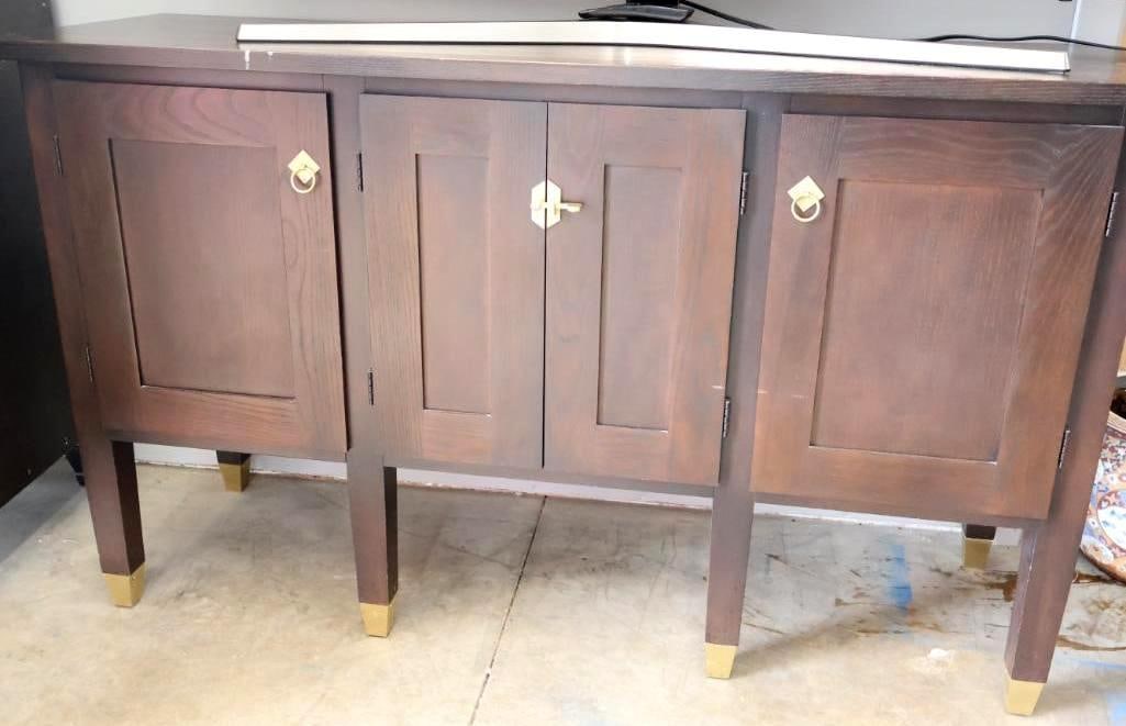 Asher Benjamin Studio Contemporary Sideboard Cabinet: A stylish and versatile statement piece blending modern and classic design elements. Shows light wear consistent with normal household use. Please review photos for overall condition and design
