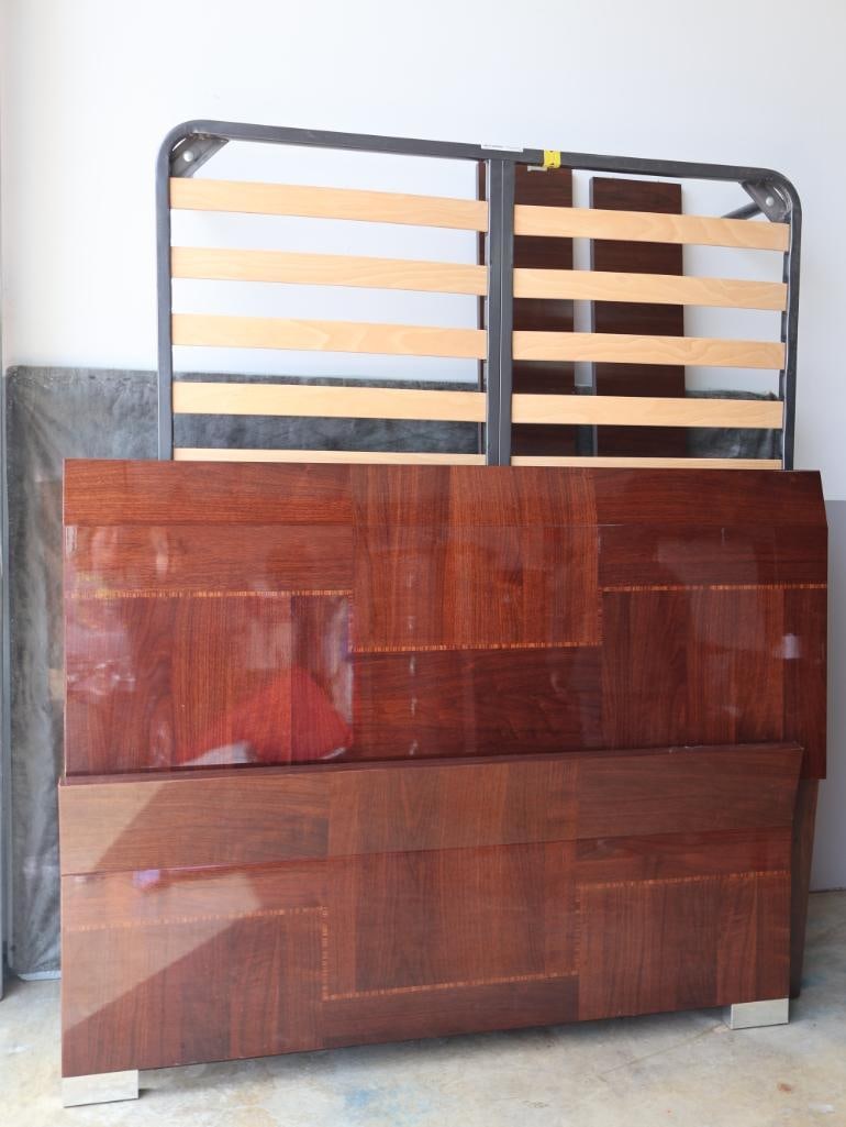 Contemporary Wood Platform Bed Frame with Slat Support - 11