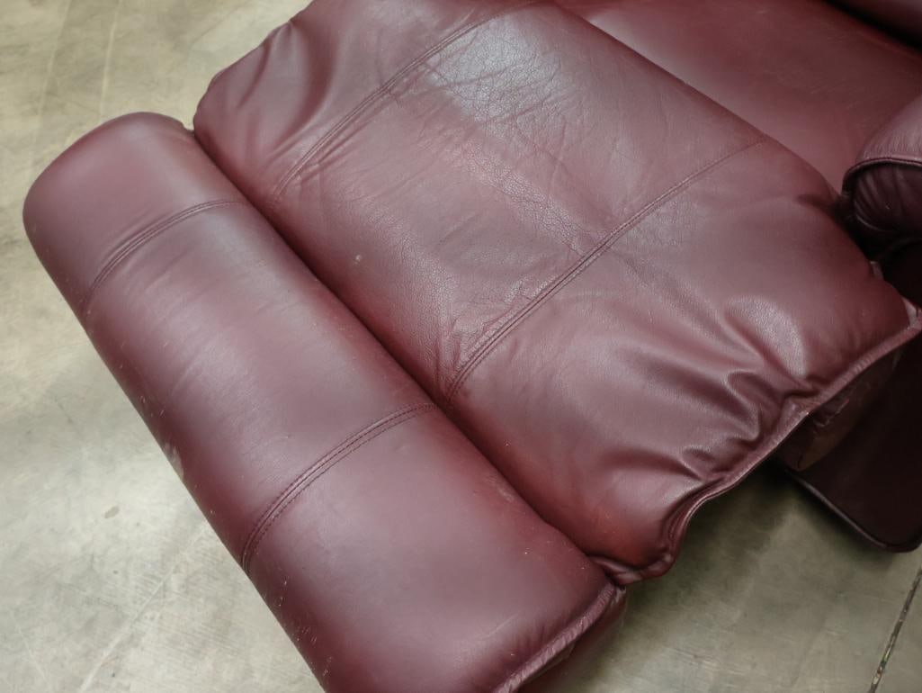 La-Z-Boy Burgundy Leather Recliner Chair - 10