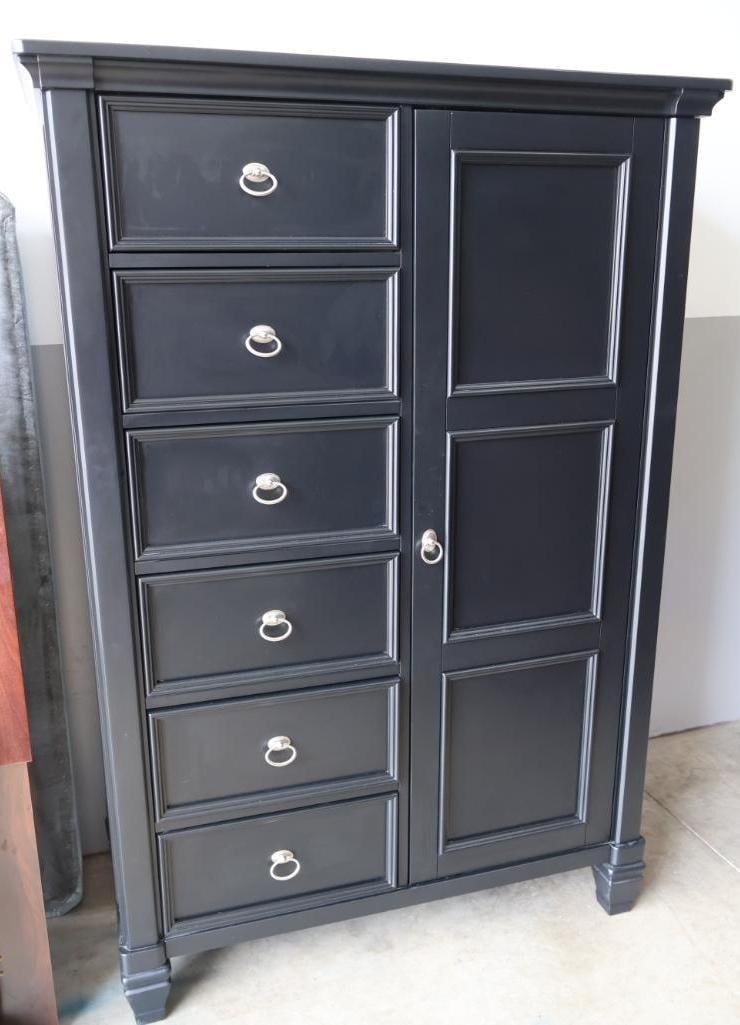 Black Armoire Cabinet with Drawers (1 of 14)