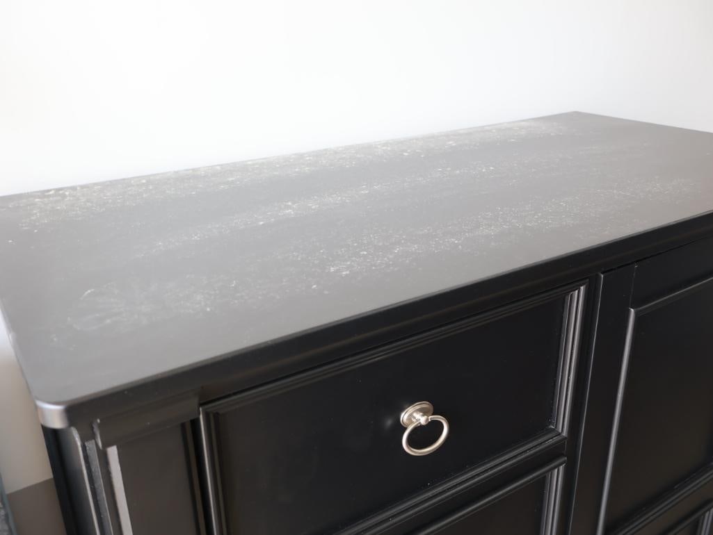 Black Armoire Cabinet with Drawers - 3