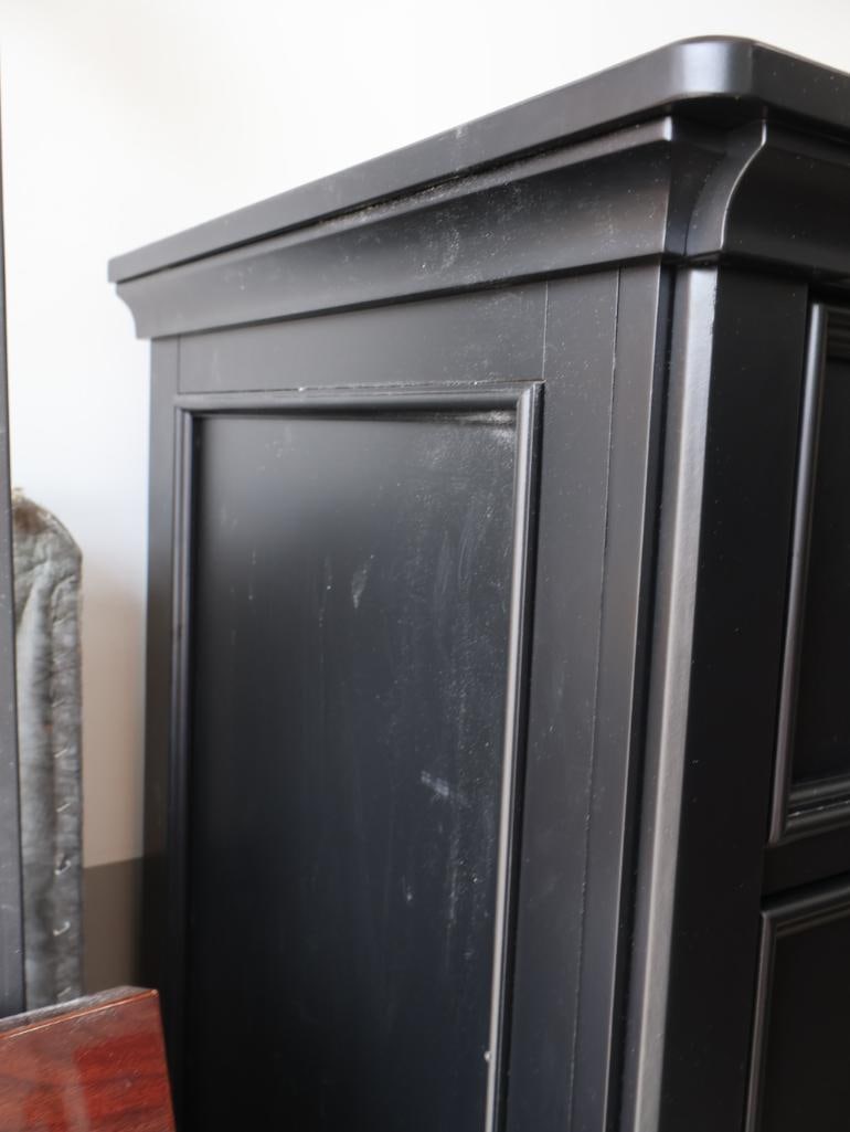 Black Armoire Cabinet with Drawers - 4