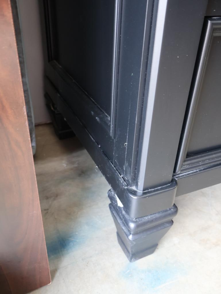 Black Armoire Cabinet with Drawers - 5