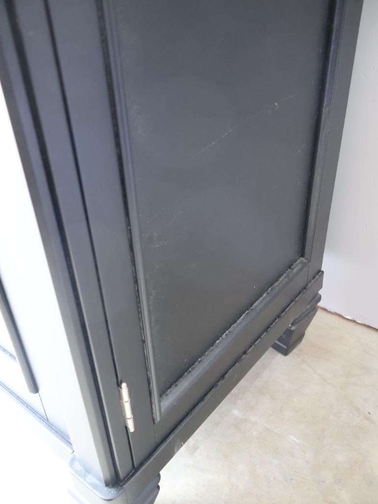 Black Armoire Cabinet with Drawers - 7