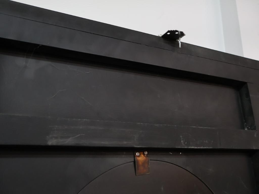 Large Dark Wood Framed Floor Mirror - 9
