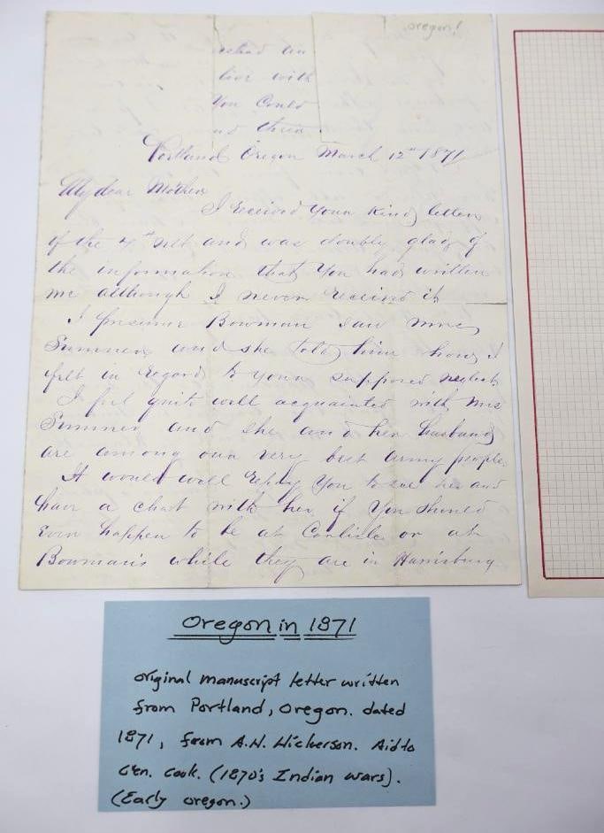 Two 1800's Documents, Letter and Poem on Photo Postcard - 2