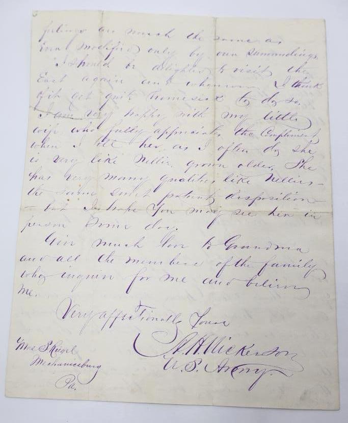 Two 1800's Documents, Letter and Poem on Photo Postcard - 7