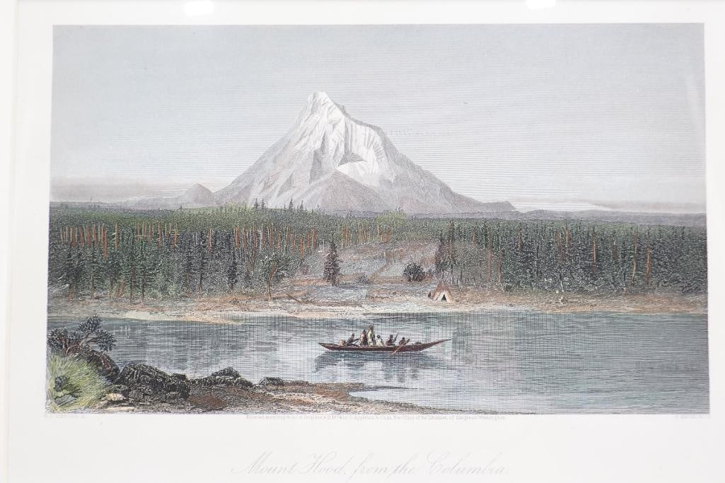 Two Antique Columbia River Oregon Plate Prints - 2