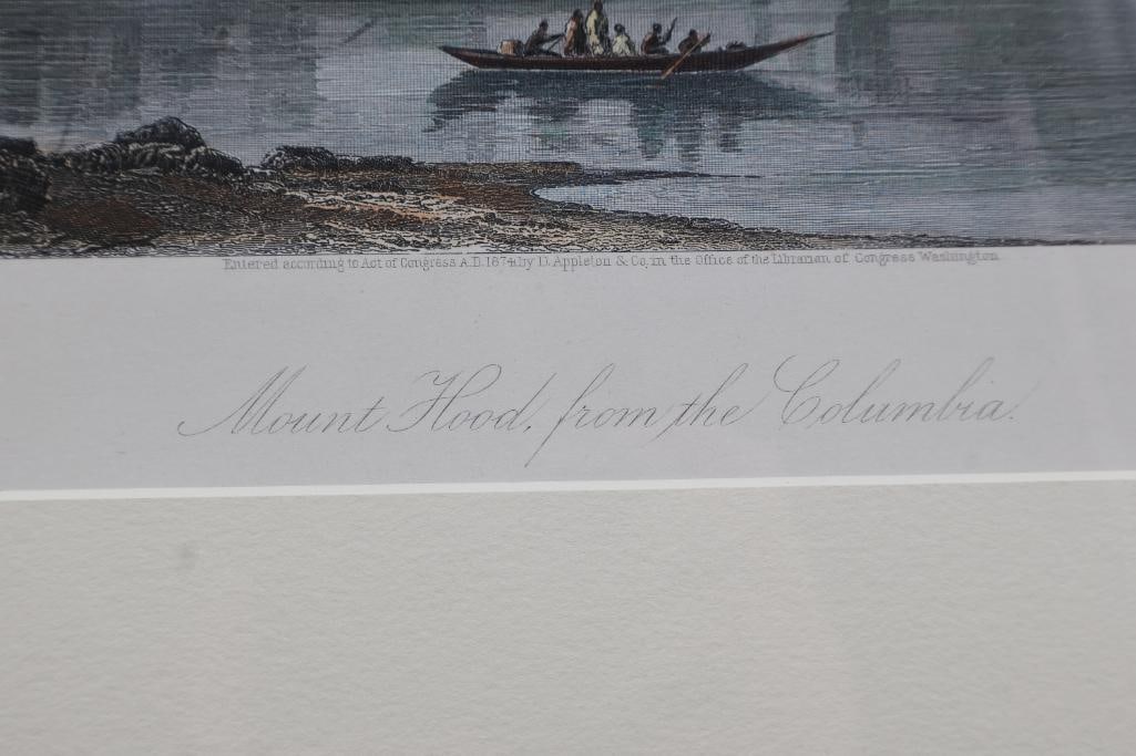 Two Antique Columbia River Oregon Plate Prints - 3