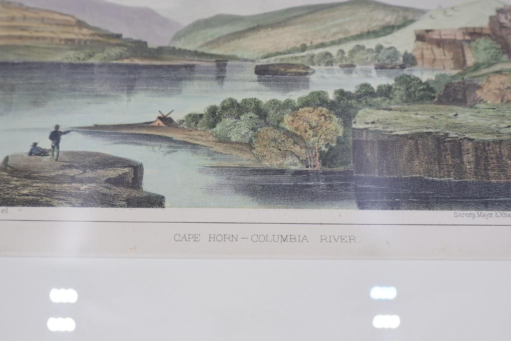 Two Antique Columbia River Oregon Plate Prints - 7