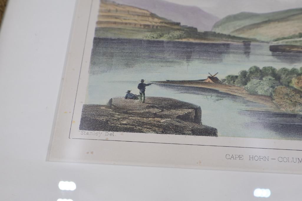 Two Antique Columbia River Oregon Plate Prints - 8