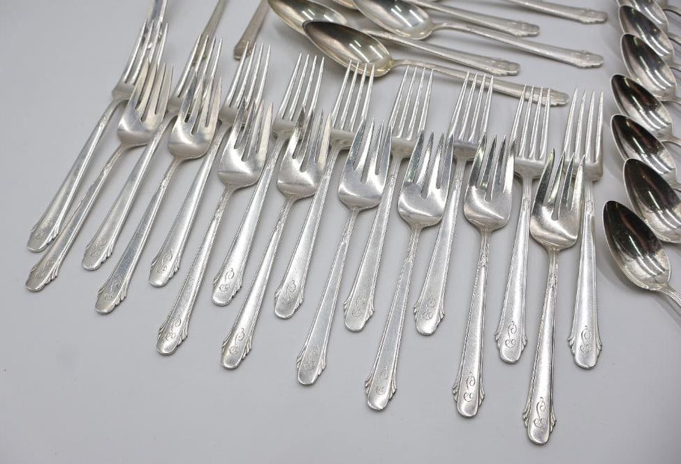 Vintage Gorham Monogrammed Sterling Silverware Set - 2