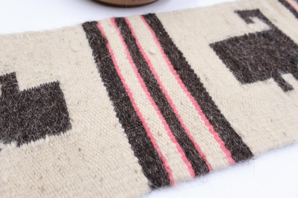 Natural Fiber Native Woven Mat and Stoneware Lidded Jar - 5