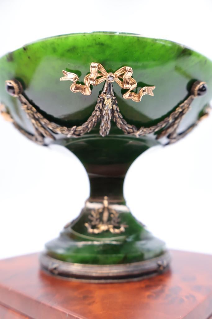 Faberge Nephrite Jade Compote - 5