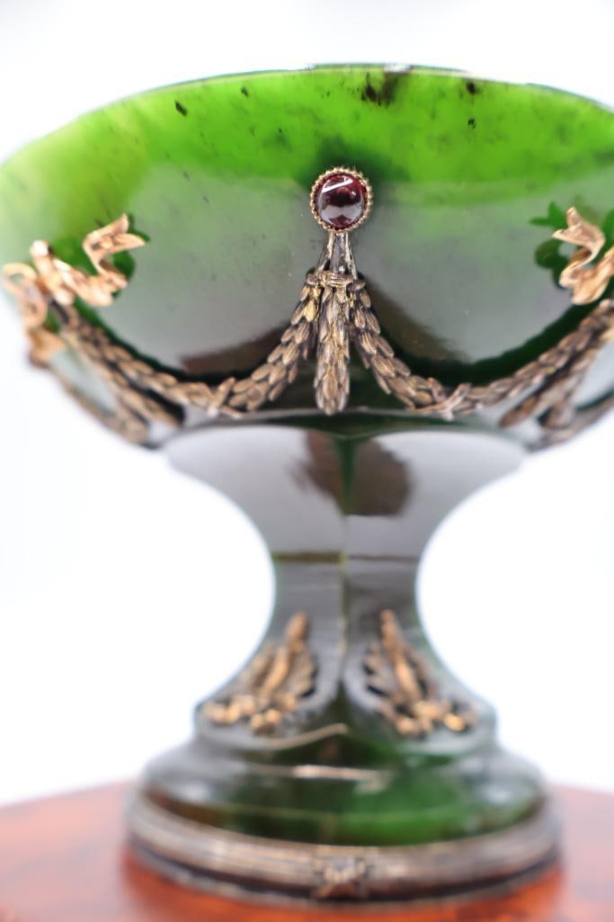 Faberge Nephrite Jade Compote - 6