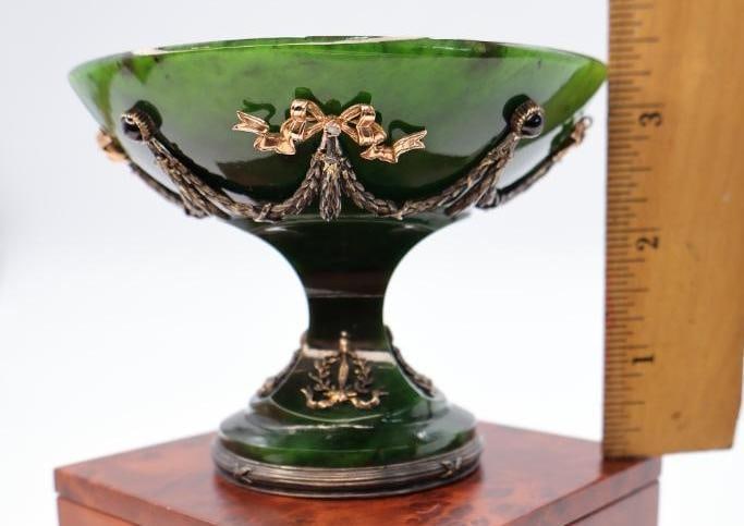 Faberge Nephrite Jade Compote - 7