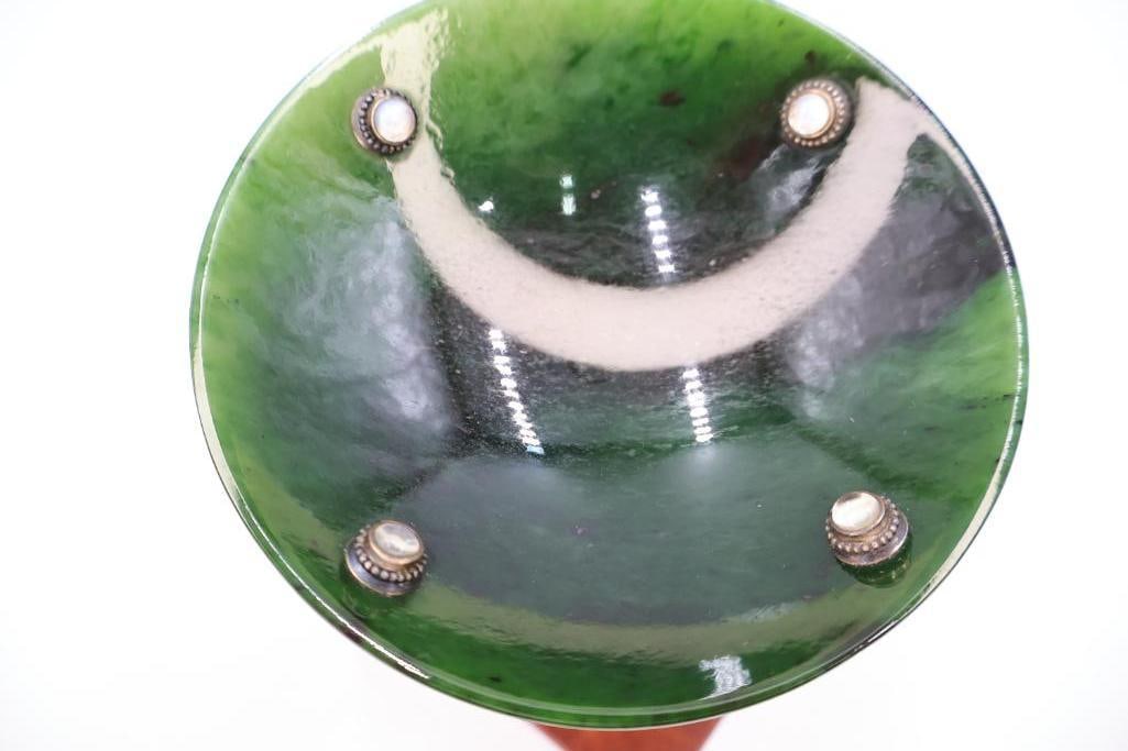 Faberge Nephrite Jade Compote - 8
