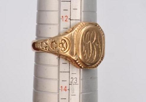 10k Gold Monogrammed Ring - 7
