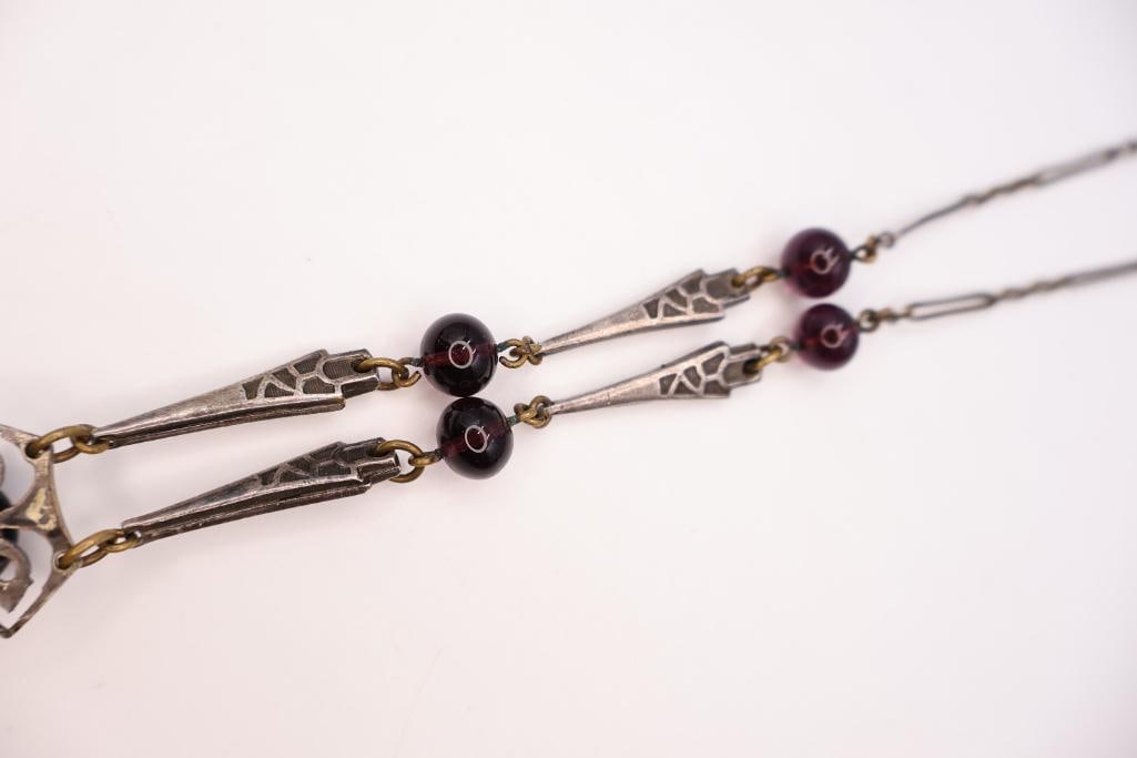 Lovely Vintage Garnet Necklace - 7