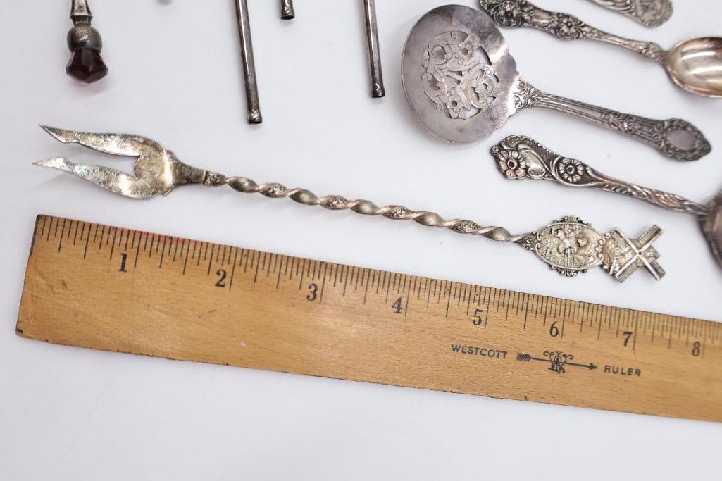 Large Collection of Vintage Utensils, Including Sterling Silver - 7