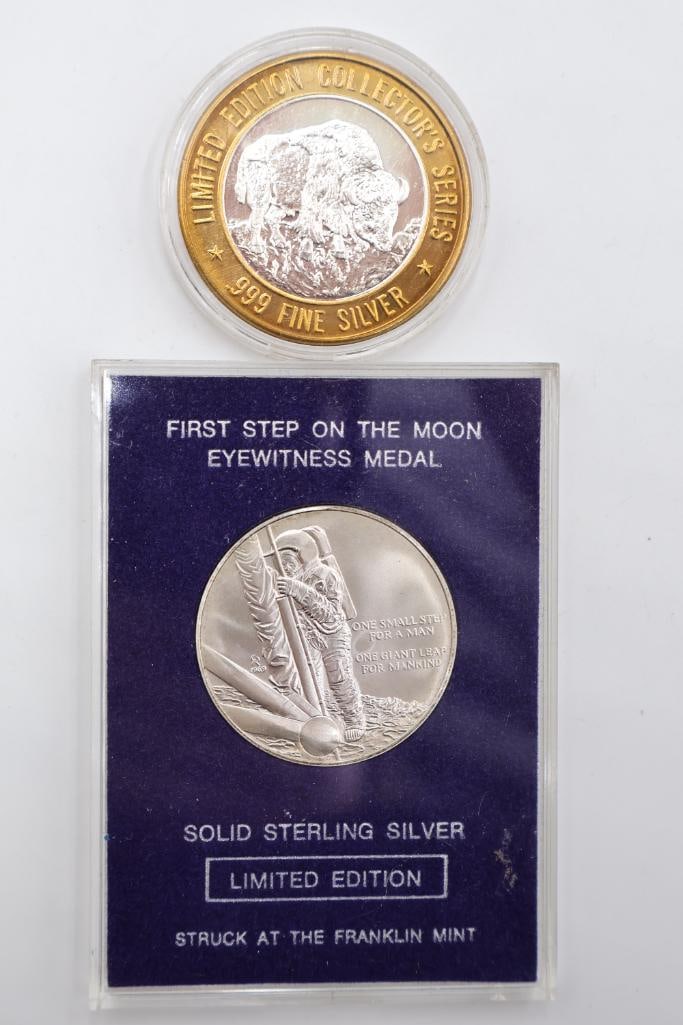 Silver Coins, Gold Foil and Piece of Silver - 7