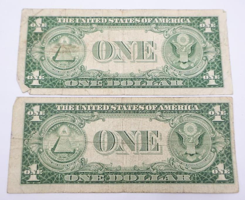 Four 1 Dollar Silver Certificates - 7