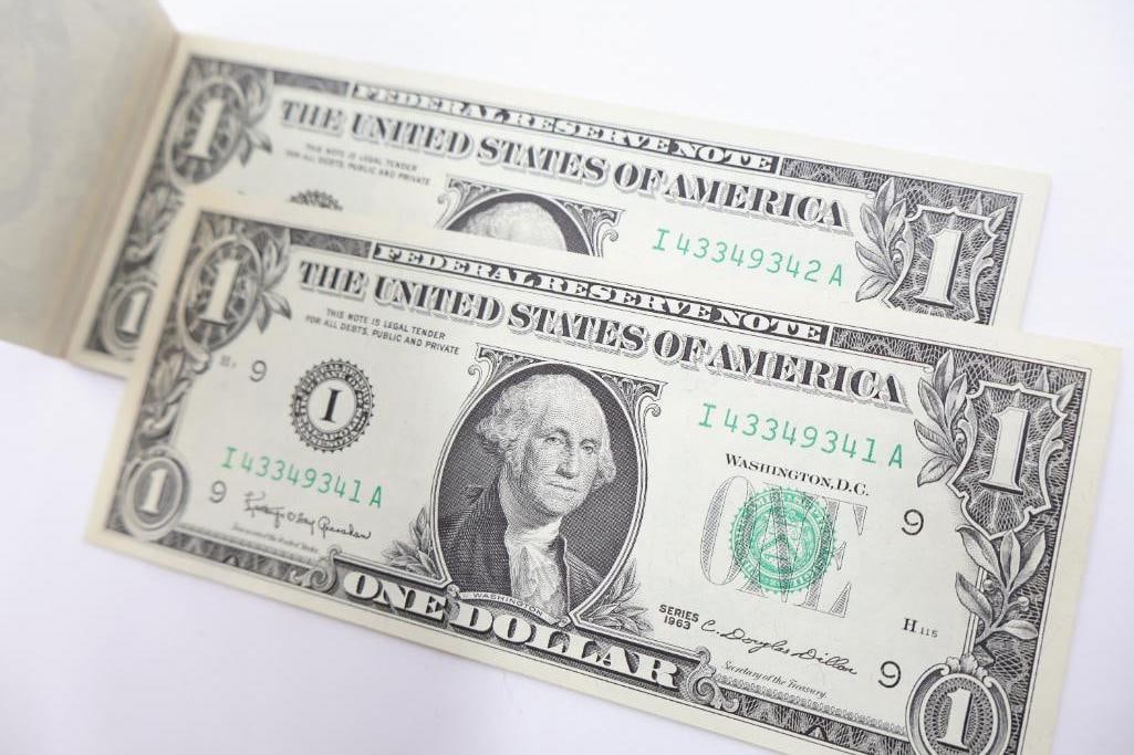 Two 10 Packs of Uncirculated Sequential 1 Dollar Bills - 7