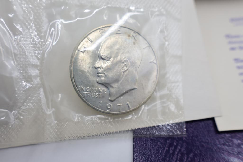 Three Silver Eisenhower Collectable Dollars - 3