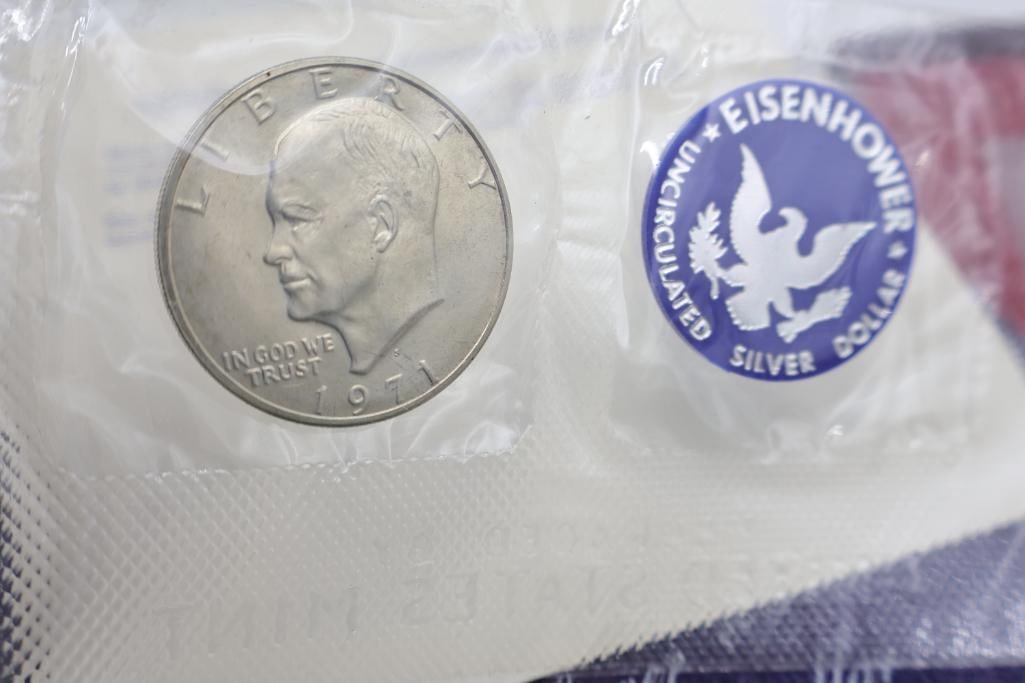 Three Silver Eisenhower Collectable Dollars - 7
