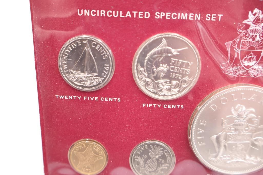 1972 Coins of the Bahamas, Uncirculated Specimen Set - 3