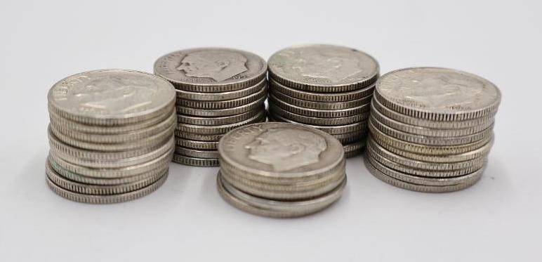 45 Silver Content Roosevelt Dimes - 3